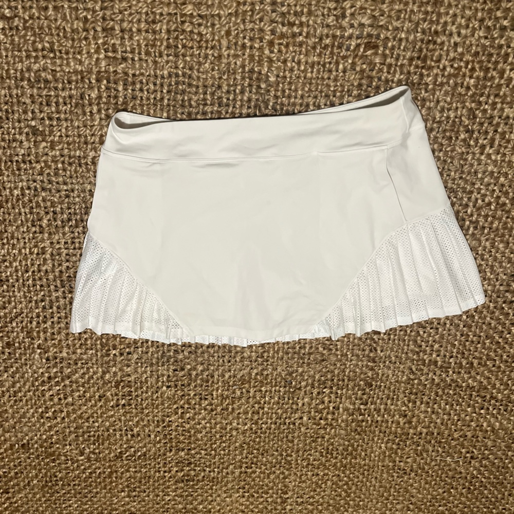 White tennis skirt